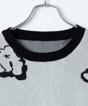 ジャガードグラフィックニット（S）