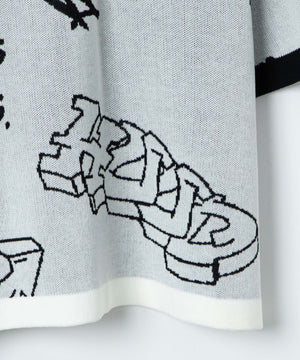 ジャガードグラフィックニット（S）