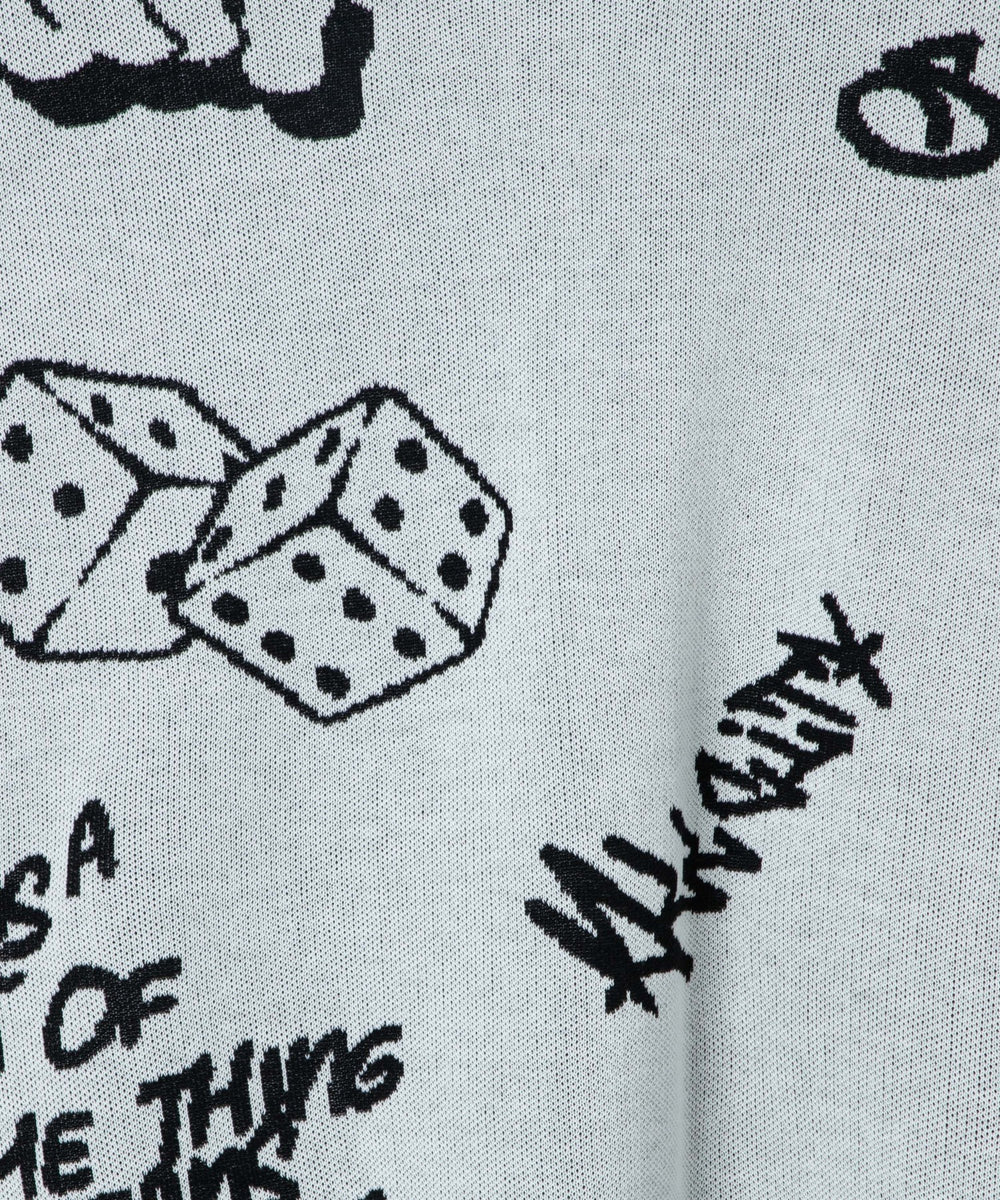ジャガードグラフィックニット（S）