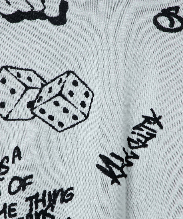 ジャガードグラフィックニット（S）