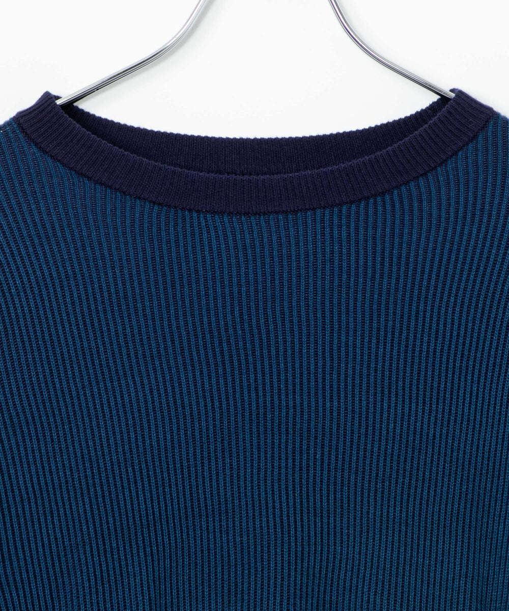 リバーシブルニットトップス