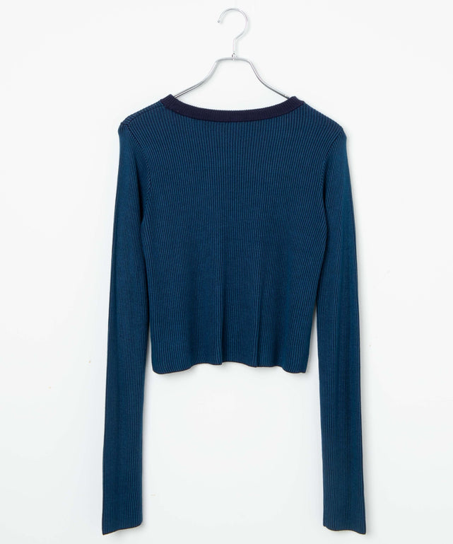 リバーシブルニットトップス