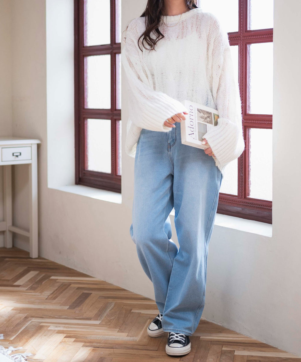 ホワイトアイボリー　モデル:162cm F着用