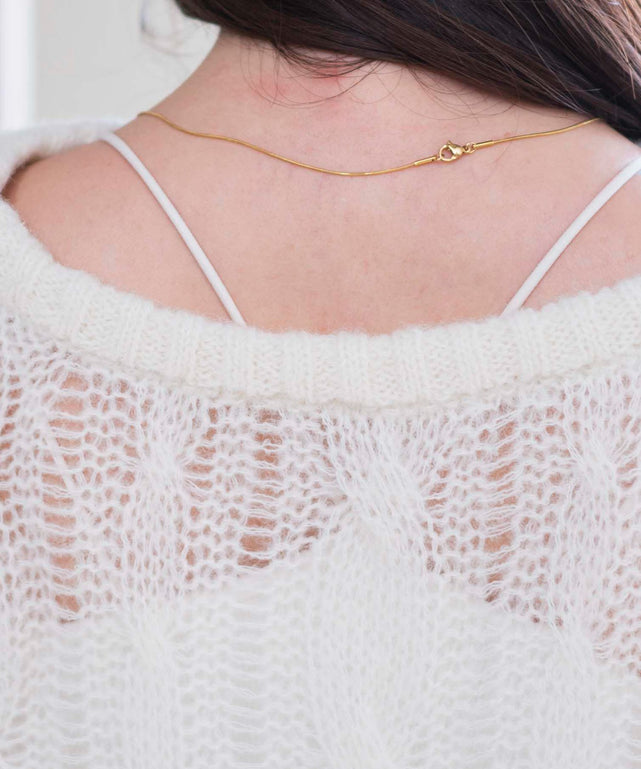 ホワイトアイボリー　モデル:162cm F着用