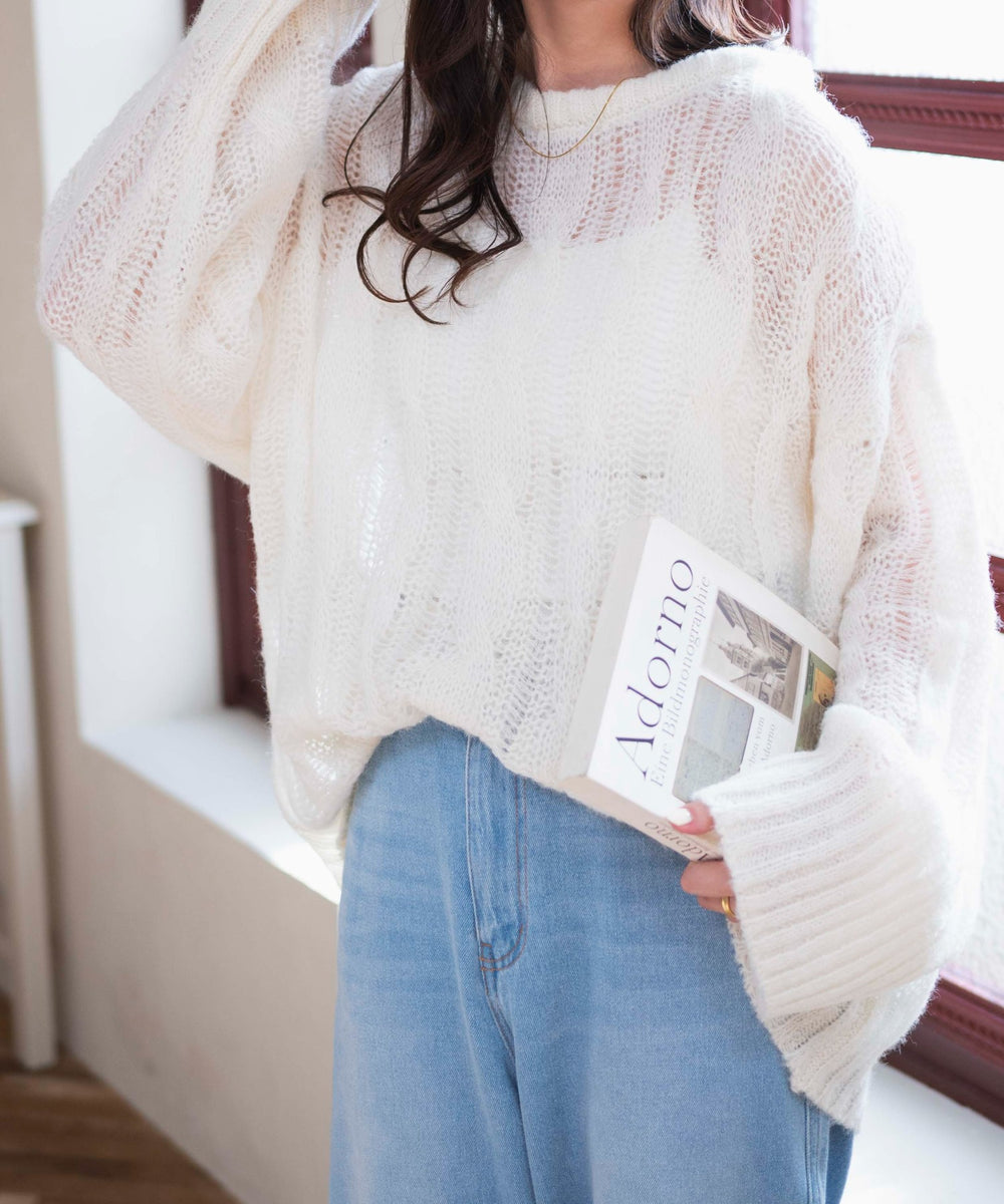 ホワイトアイボリー　モデル:162cm F着用