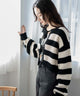 ブラック系ボーダー　モデル:163cm F着用