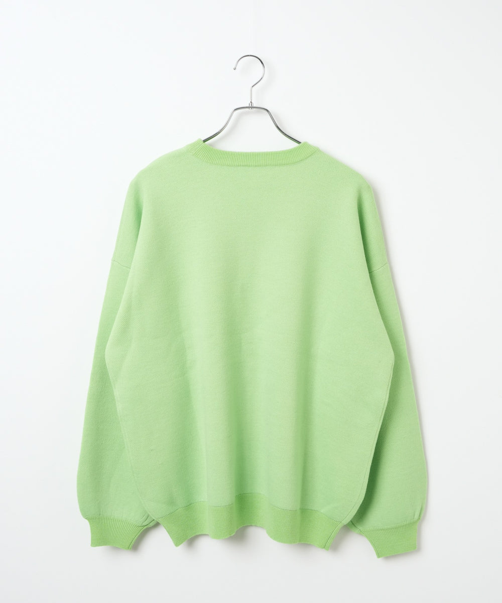 ウェーブロゴジャガードニットプルオーバー