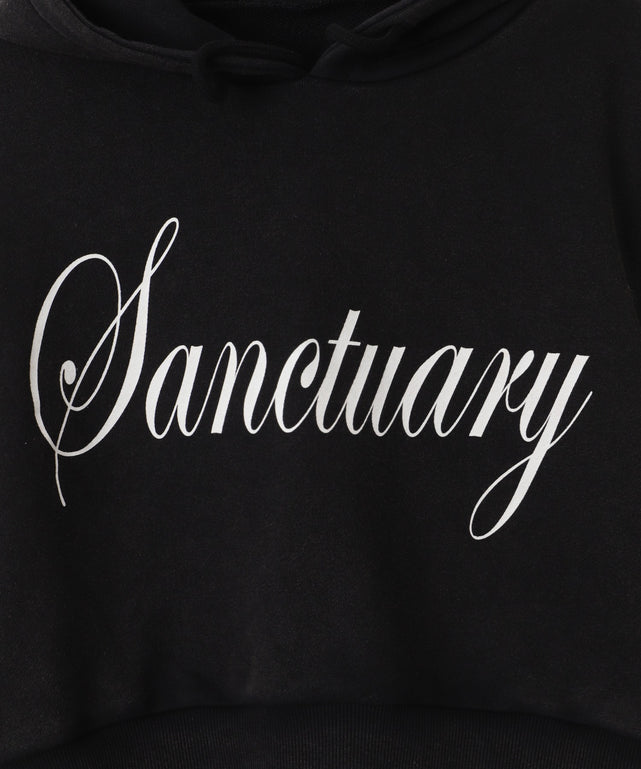 エンジェルプリントショートプルパーカー