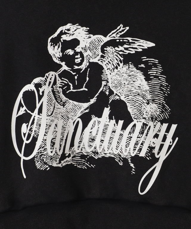 エンジェルプリントショートプルパーカー