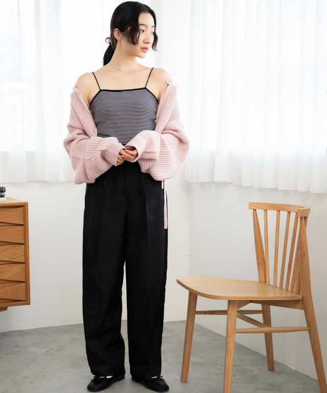 柄2(ブラックボーダー)　モデル:163cm M着用