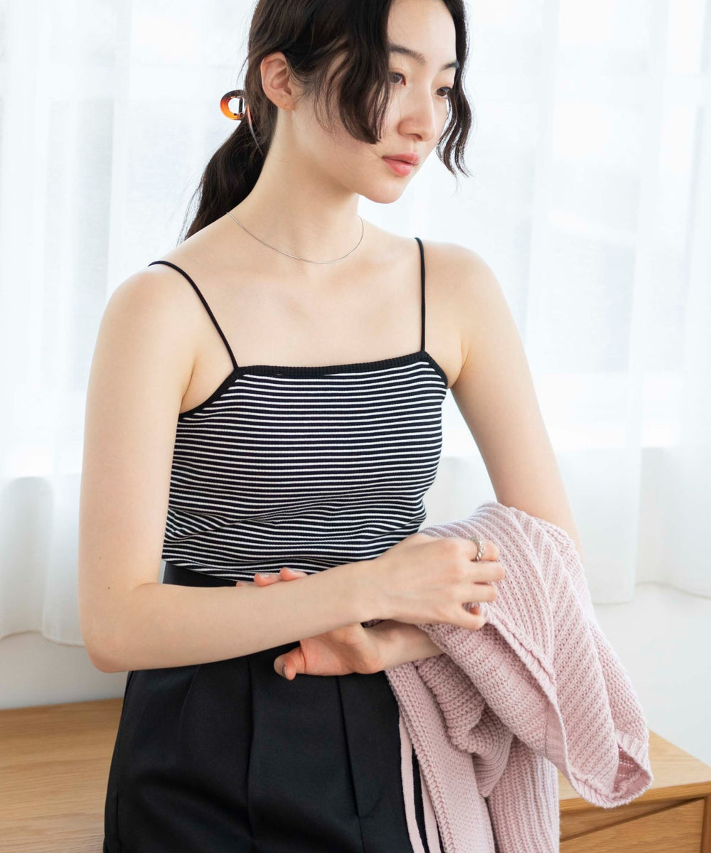 柄2(ブラックボーダー)　モデル:163cm M着用