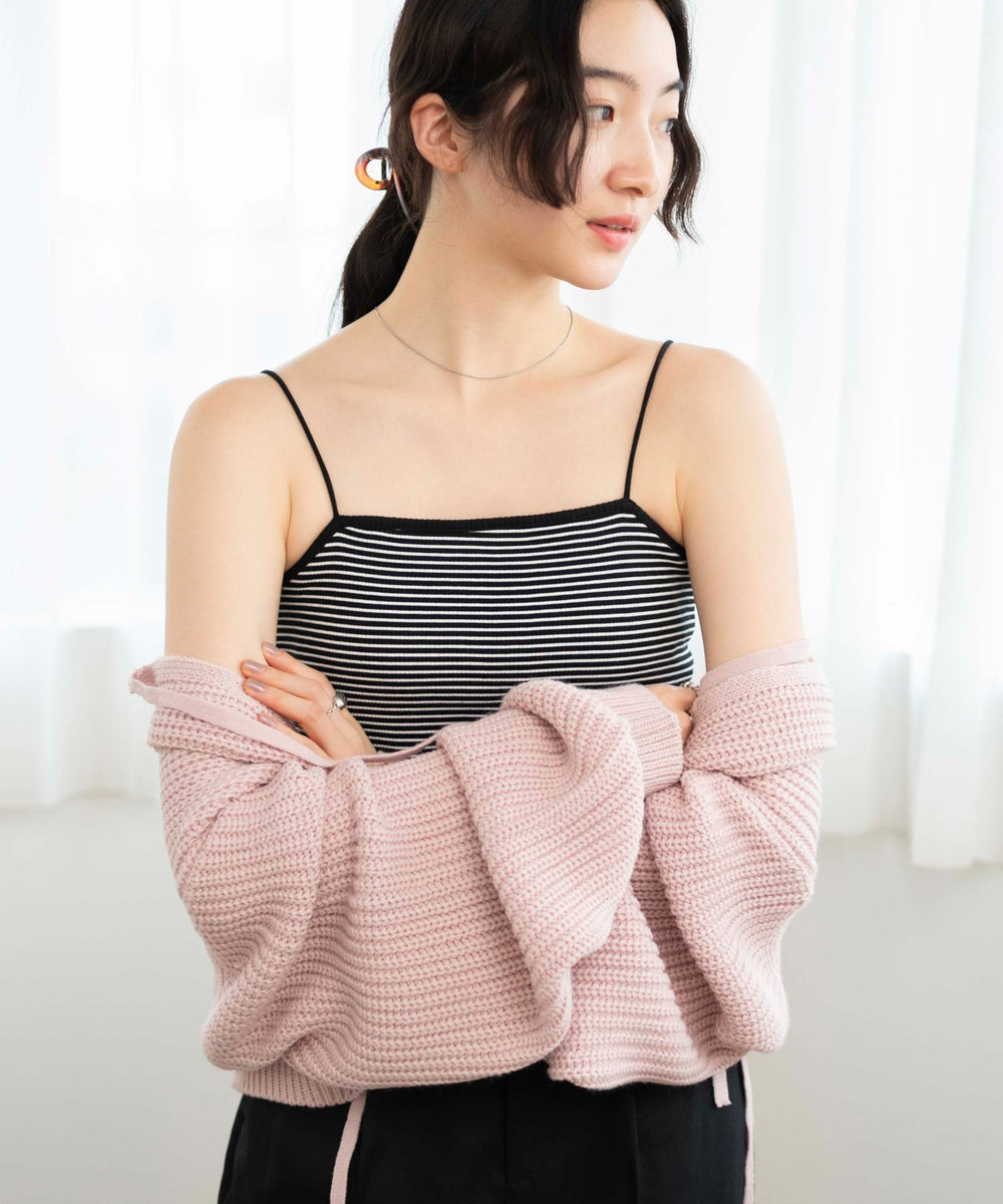 柄2(ブラックボーダー)　モデル:163cm M着用