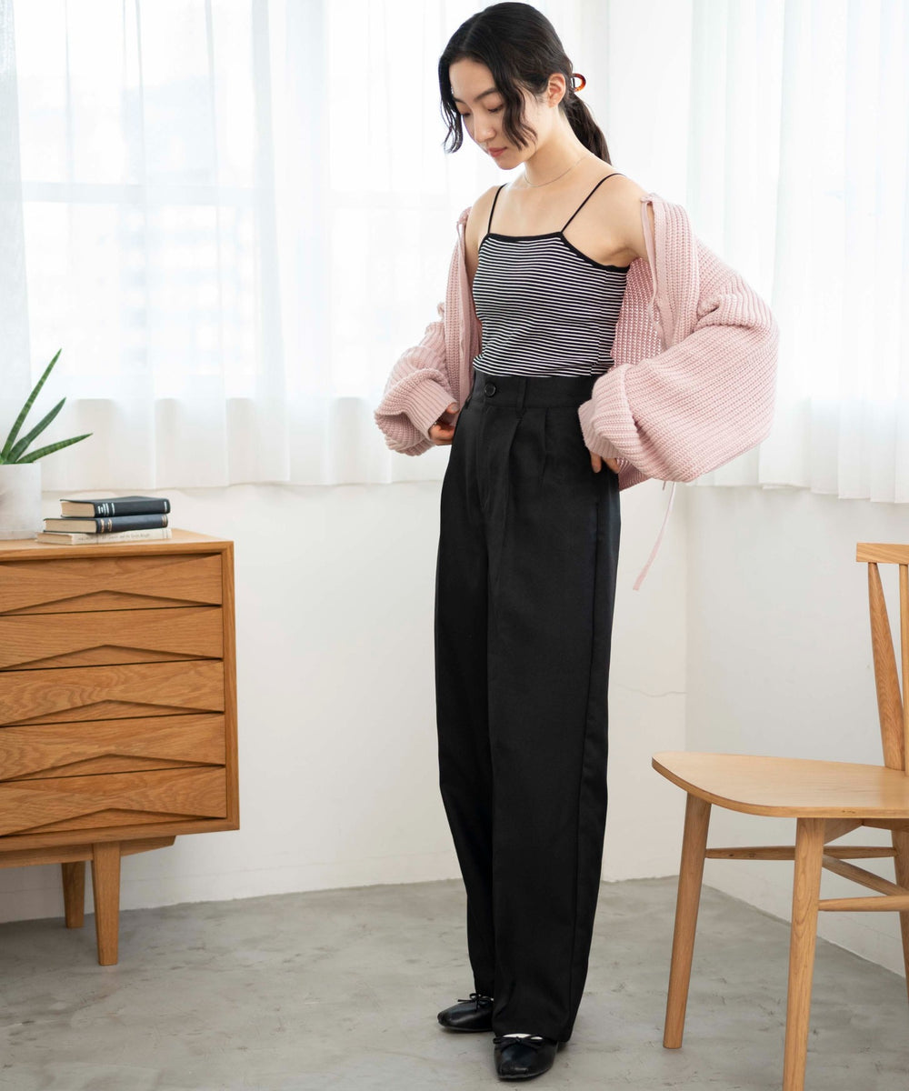 柄2(ブラックボーダー)　モデル:163cm M着用