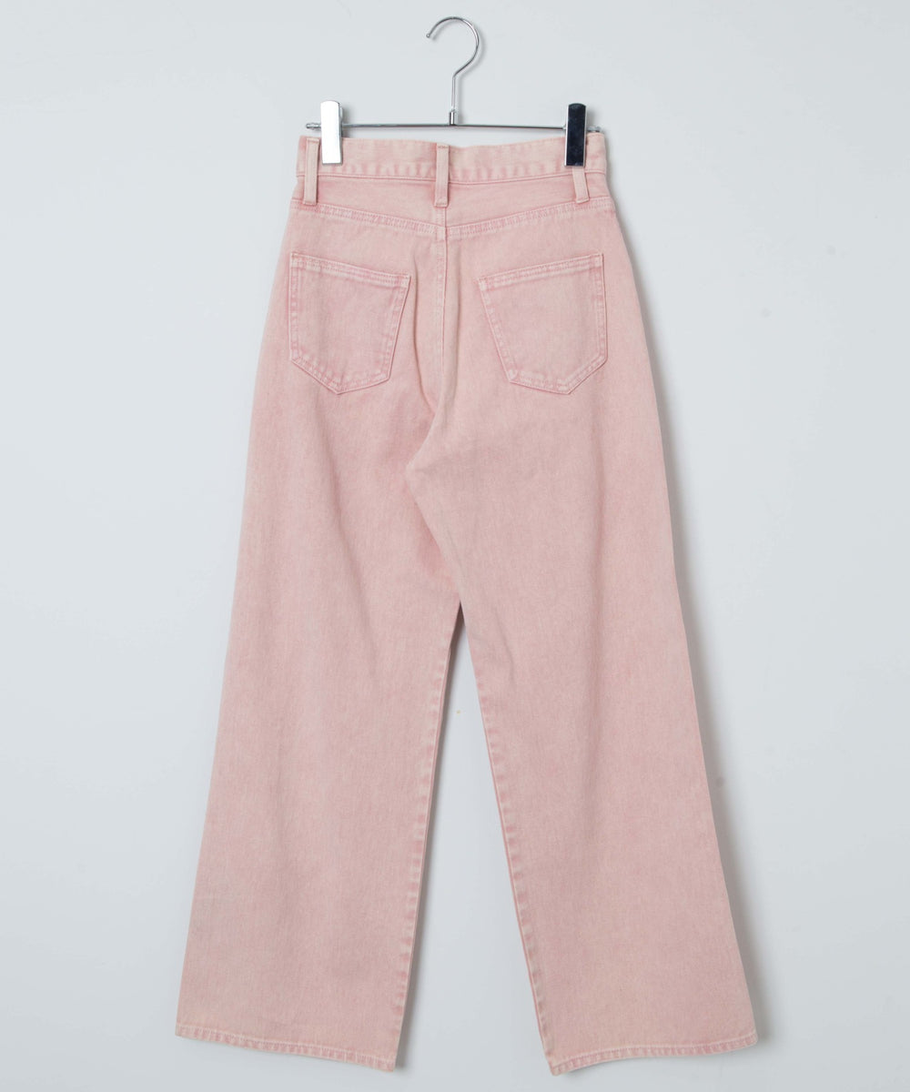 ウォッシュドカラーストレートパンツ