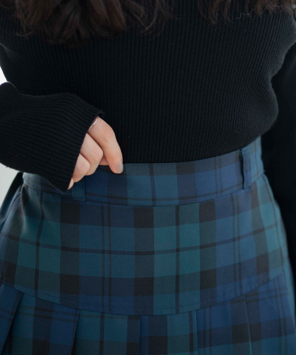 グリーン系チェック　モデル:163cm M着用