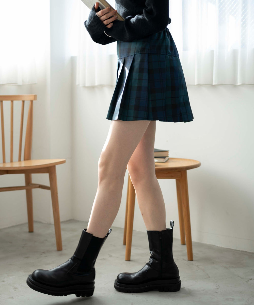 グリーン系チェック　モデル:163cm M着用