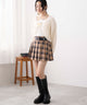 ベージュ系チェック1　モデル:163cm F着用