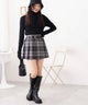 ブラック系チェック1　モデル:163cm F着用