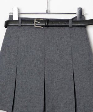 ベルト付ボックスプリーツスカパン