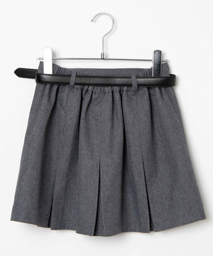 ベルト付ボックスプリーツスカパン