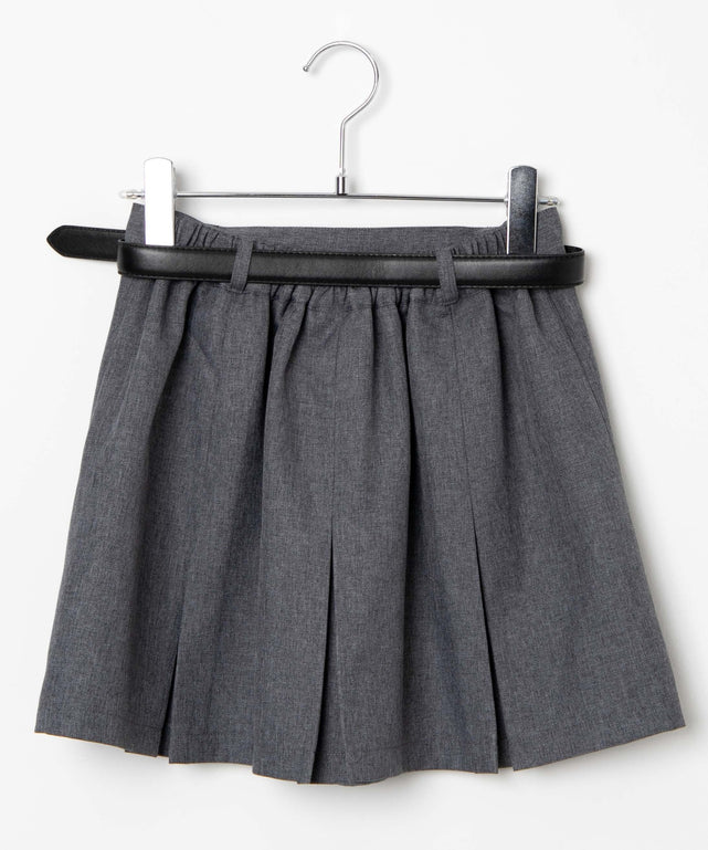 ベルト付ボックスプリーツスカパン