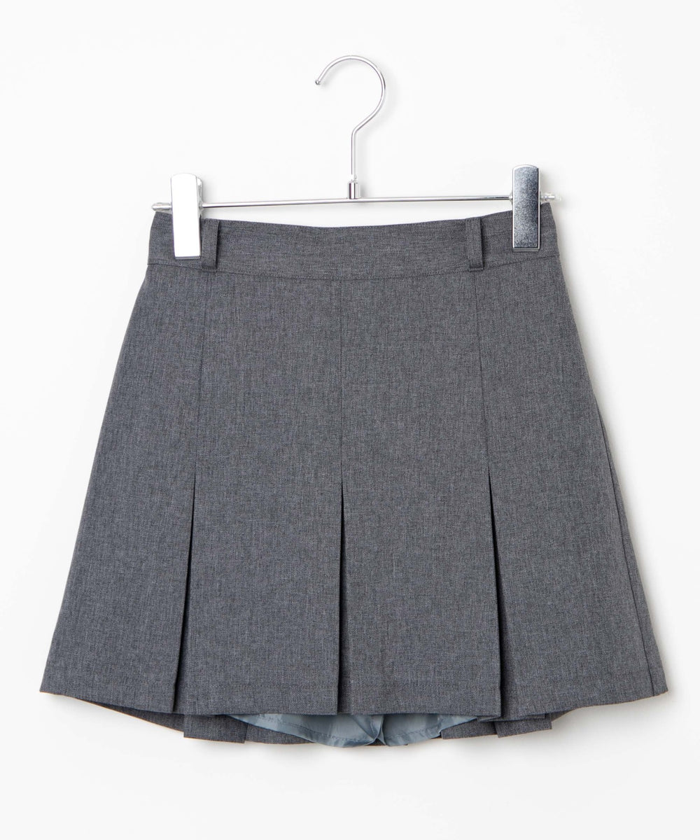 ベルト付ボックスプリーツスカパン