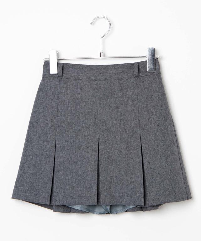 ベルト付ボックスプリーツスカパン