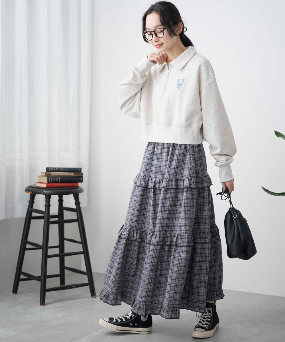 杢グレー　モデル:161cm  F着用