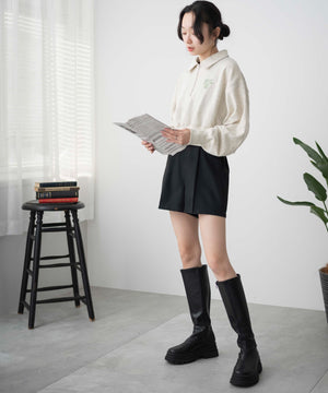 ホワイトオートミール　モデル:161cm  F着用