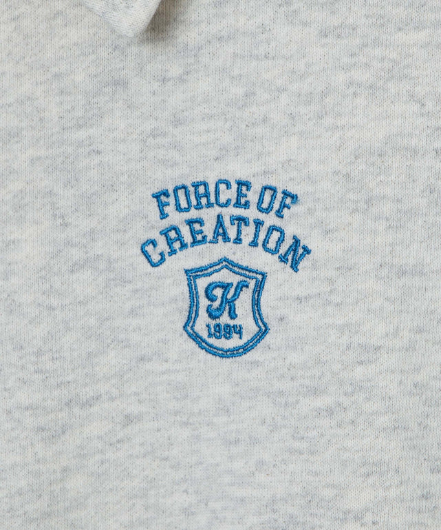 ハーフZIP襟付きショートスウェット