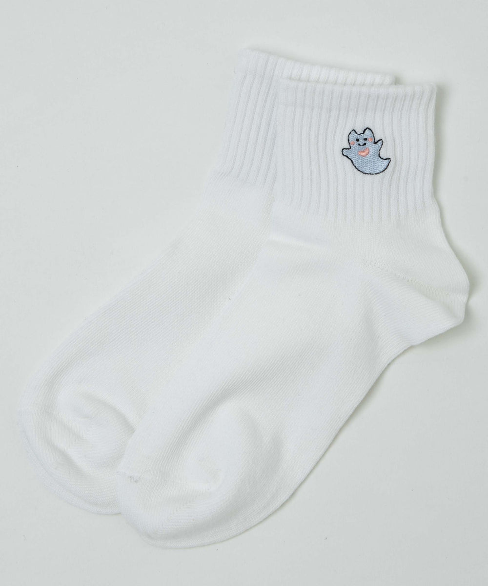 シーアニマル刺繍アンクルソックス(23-25cm)