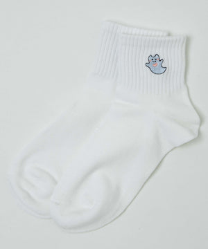 シーアニマル刺繍アンクルソックス(23-25cm)