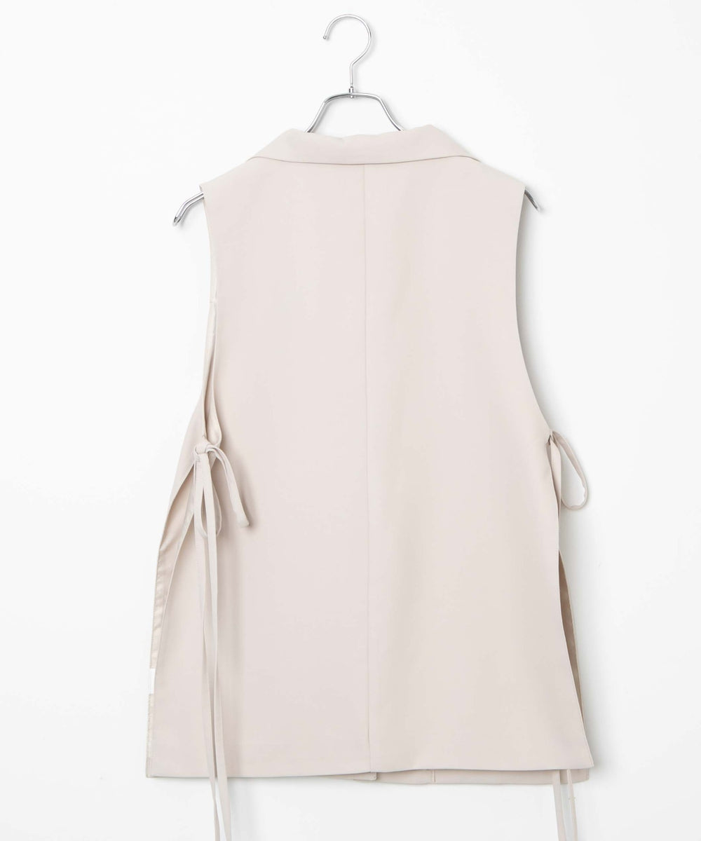 サイドリボンテーラードベスト