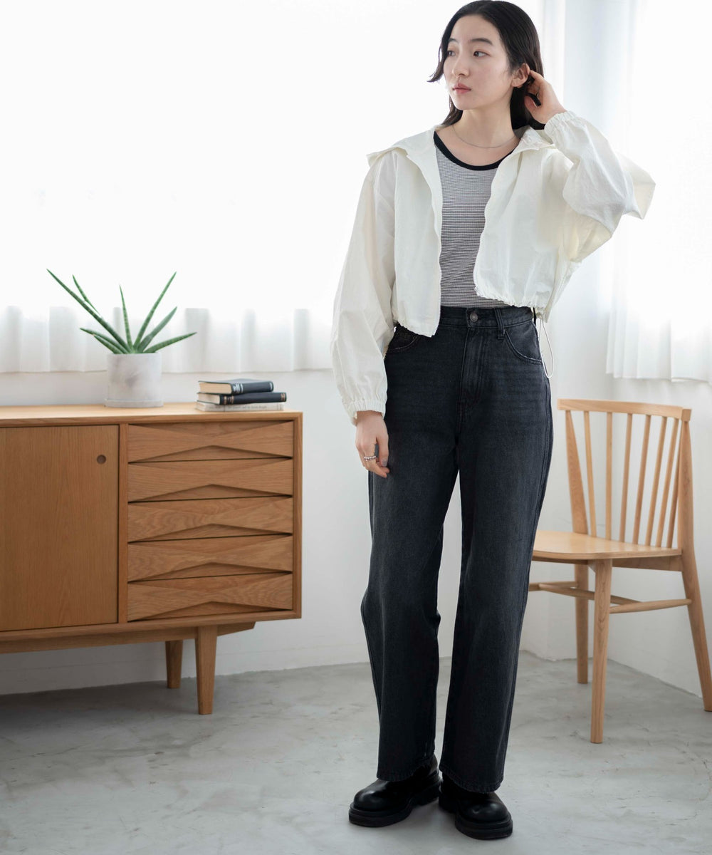 ホワイト系ボーダー　モデル:163cm M着用