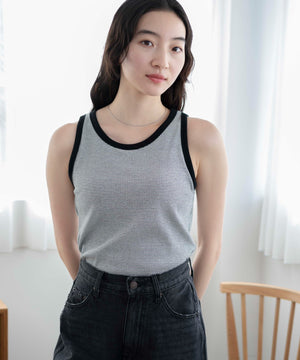 ホワイト系ボーダー　モデル:163cm M着用