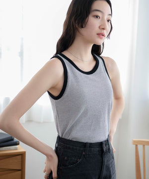 ホワイト系ボーダー　モデル:163cm M着用