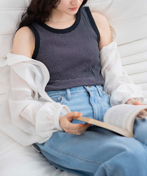 ブラック系ボーダー　モデル:163cm F着用