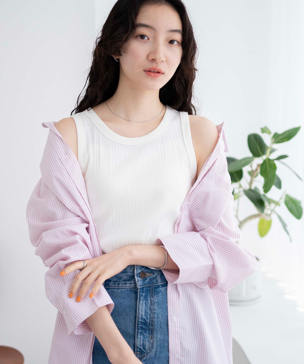 ホワイト 　モデル:163cm F着用