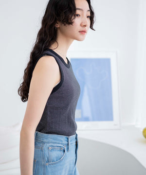 ブラック系ボーダー　モデル:163cm F着用