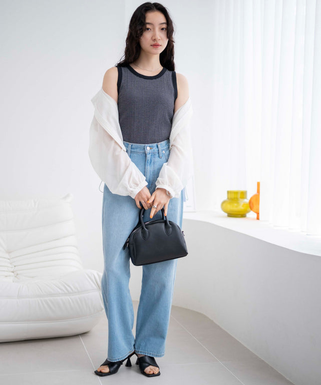 ブラック系ボーダー　モデル:163cm F着用