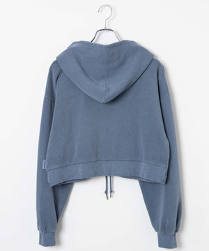 SHORT HIGHNECK ZIP HOODIE