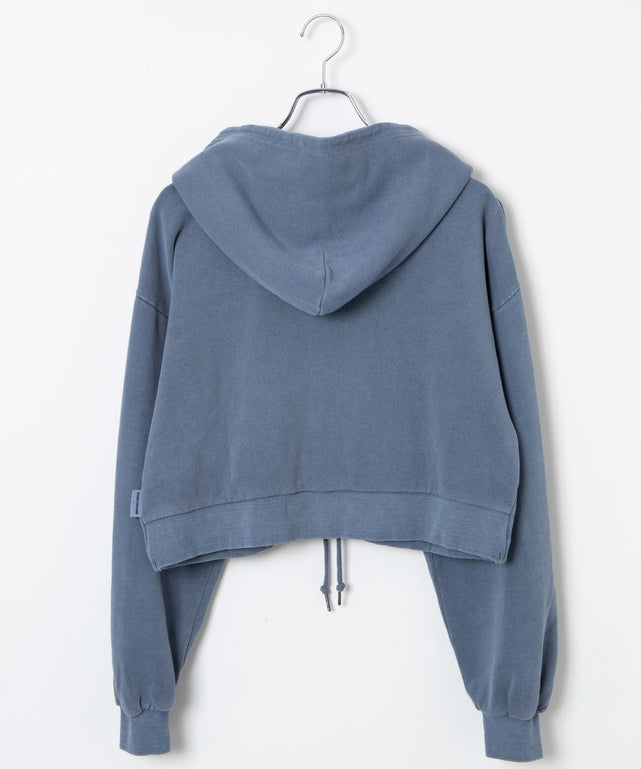 SHORT HIGHNECK ZIP HOODIE