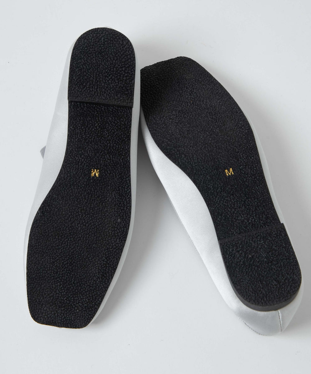 ベルト付きスクエアバレエシューズ