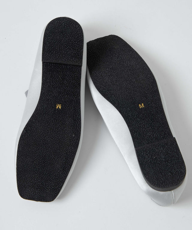 ベルト付きスクエアバレエシューズ