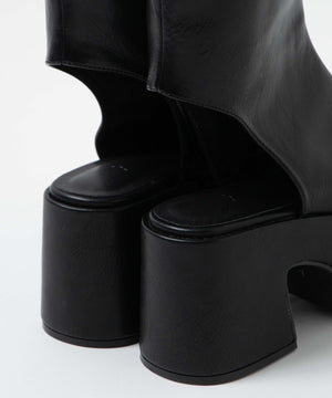 バルキーヒールブーツサンダル