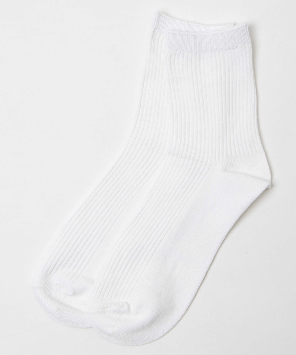 無地リブソックス（丈14㎝）