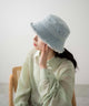 デニムフリンジバケットハット/デニム淡色