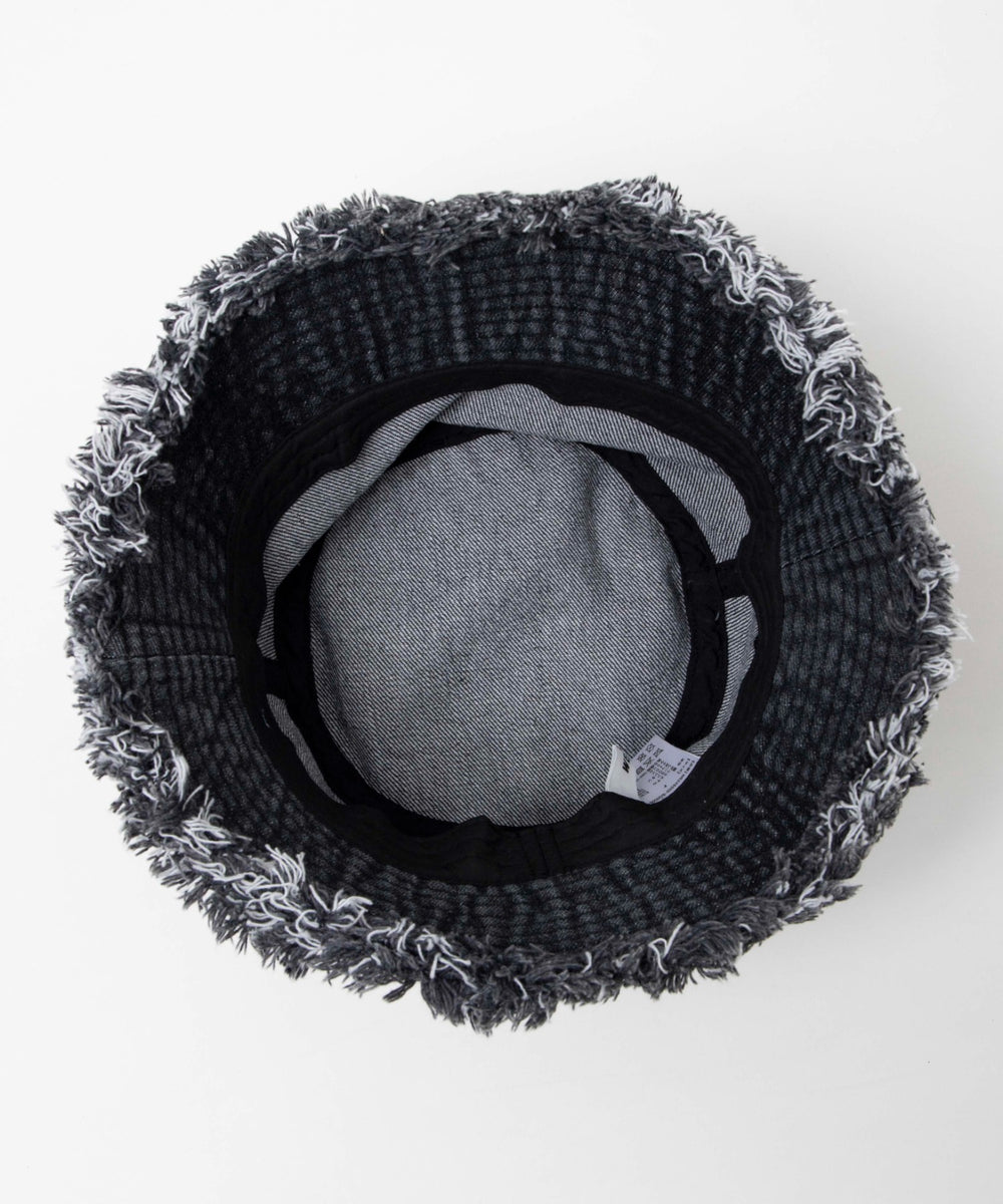 デニムフリンジバケットハット