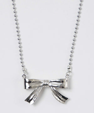 Lメタルリボンネックレス