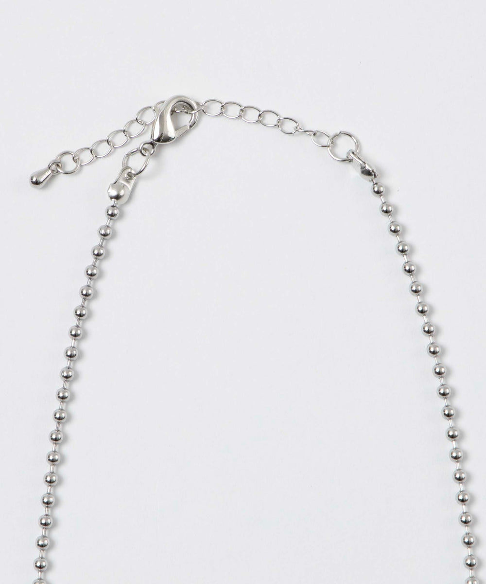 Lメタルリボンネックレス